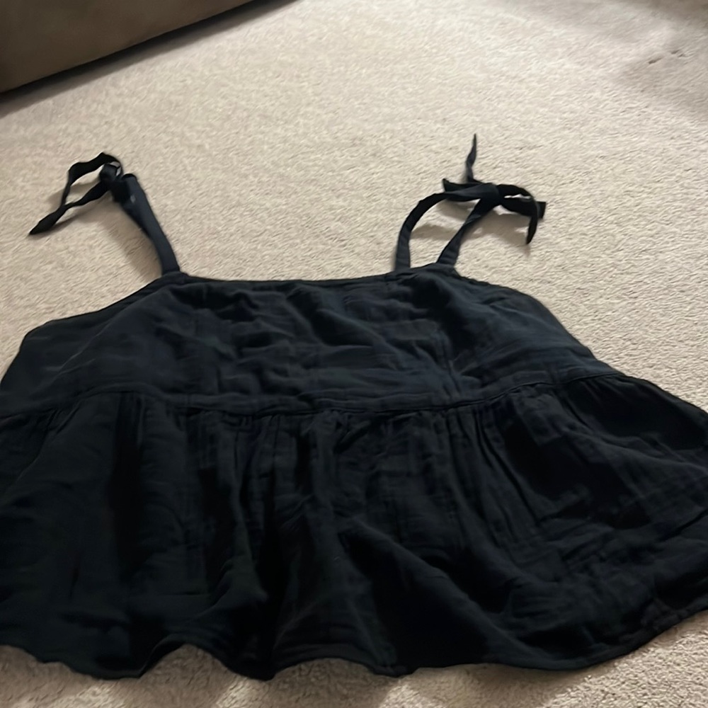 Black flowy tank top 3x